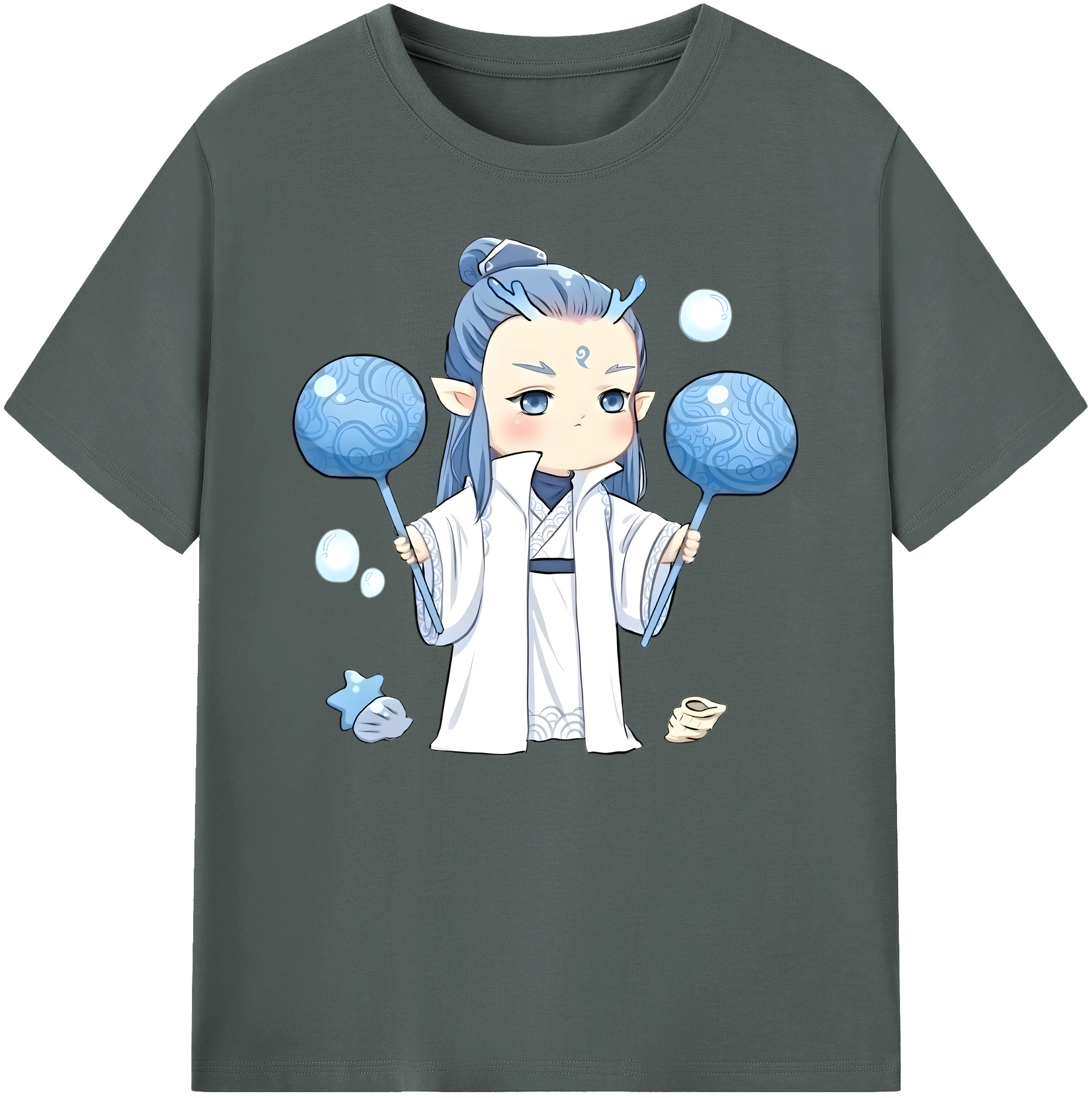 （画像用） Ne Zha 2 ナタ 魔童の大暴れ 綿100％ メンズ半袖Tシャツ｜肌触りやわらか＆通気性